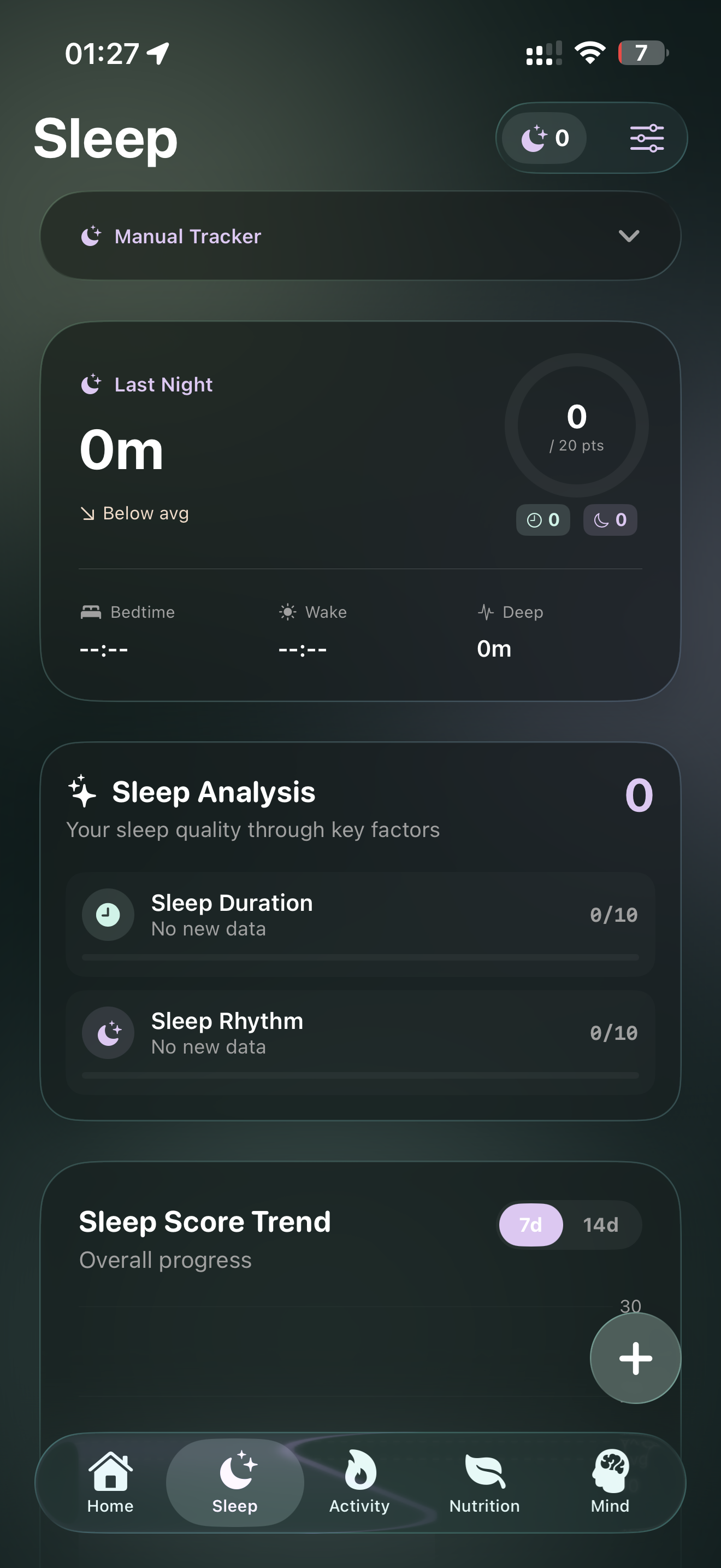 Sleep Intelligence Screen
